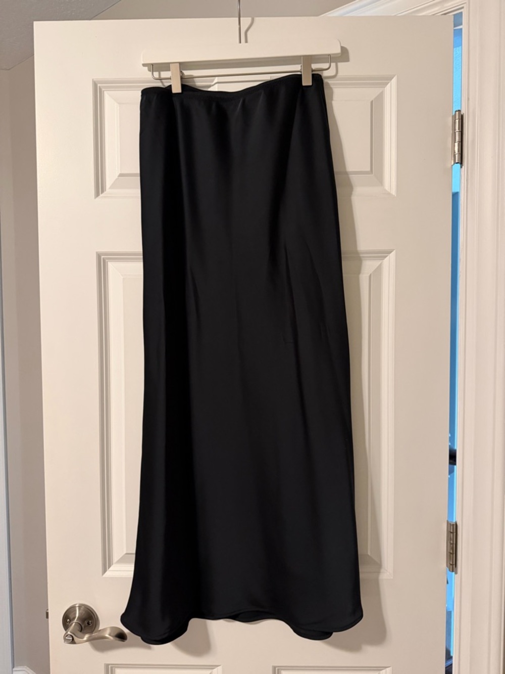 a new day Black Satin-Look Maxi Skirt